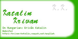 katalin krivan business card