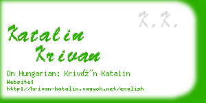 katalin krivan business card